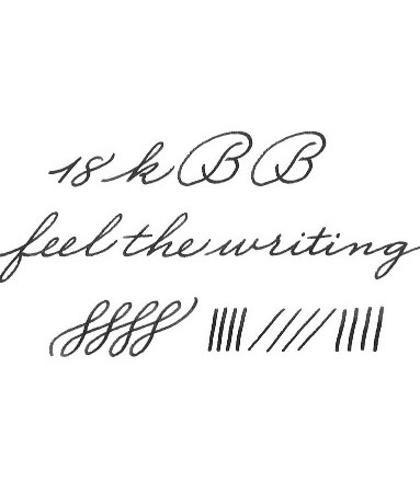 18kt BB nib - platinum trim
