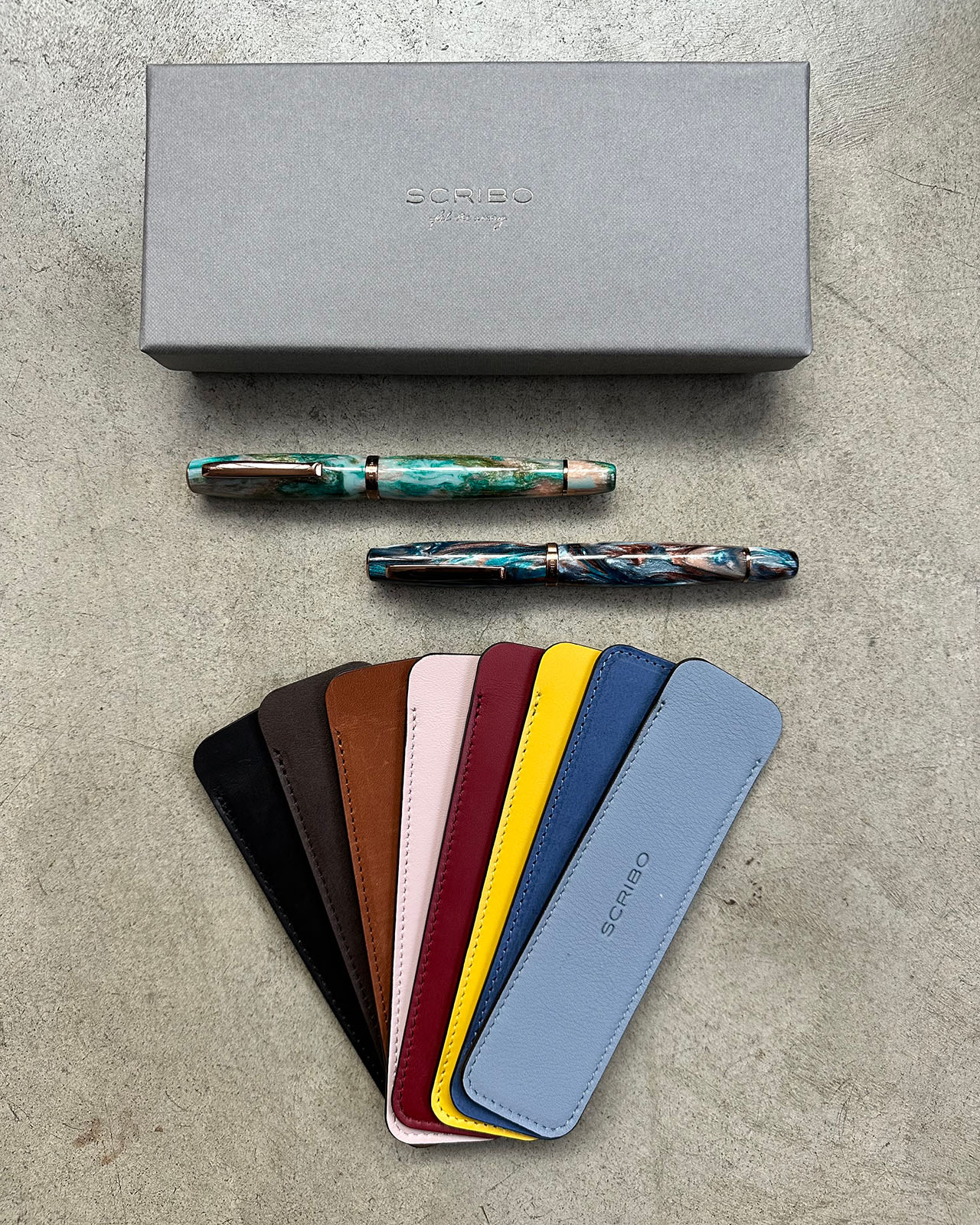 leather pen pouch and pack